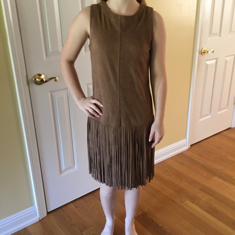 Ladies/Juniors Sleeveless Fringe Dress